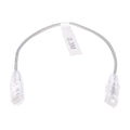 Slim Patch Cord UTP Cat6 - 0.98 ft (30 cm) Gray, Reduced Diameter (28 AWG)
