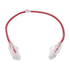 Slim Patch Cord UTP Cat6 - 0.98 ft (30 cm) Red, Reduced Diameter (28 AWG)