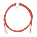 Slim Patch Cord UTP Cat6 7 ft Red 28 AWG