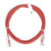 Slim Patch Cord UTP Cat6 10 ft Red 28 AWG