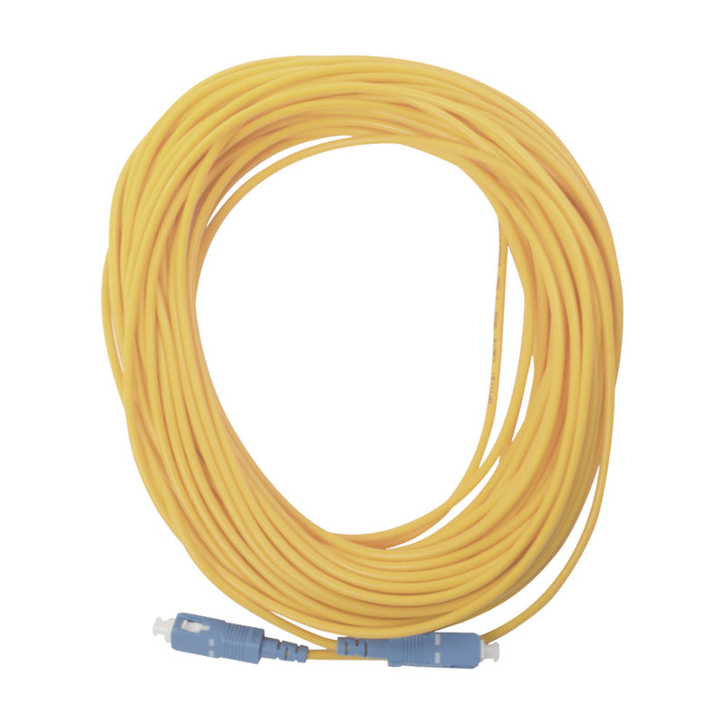 Jumper de fibra óptica simplex, monomodo, con conectores SC/UPC-SC/UPC, 20 metros (65 pies)