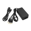 12 VDC 5 Amp Power Supply / With 4 Outputs Male Power Plug