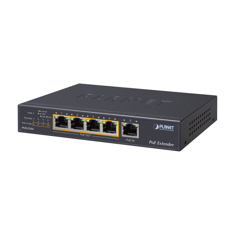 65 Watt Ultra PoE Extender With 4 Gigabit Output Ports 802.3 af / at