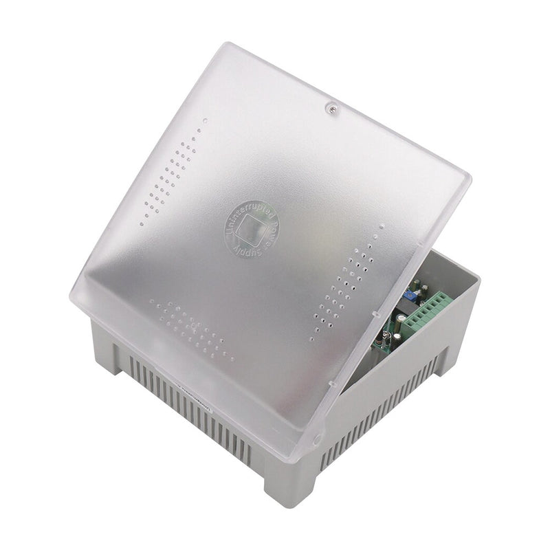 Power Supply of 11-15 Vdc @ 5 Amper / 4 Outputs / Plastic Cabinet / With Backup Battery Capacity / Requires Battery