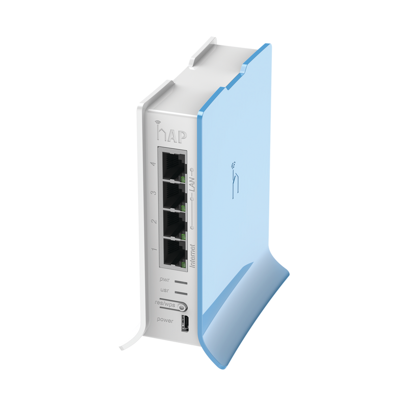 (hAP lite TC) Routerboard, 4 Ports Fast Ethernet, WiFi 2.4GHz 802.11 b/g/n, Tower Case
