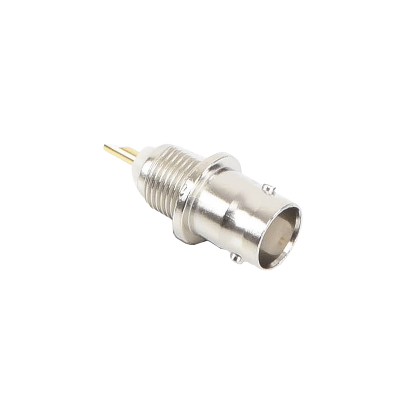 BNC 50 OHM Female Bulkhead, Front Mount, with D-Flat, No Solder Cup, with Lock-washer, N,G,T