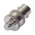 Adaptador de línea de conector BNC hembra a conector SMA hembra corto para Motorola celular, níquel/oro/PTFE.