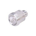 Adaptador de lΓnea de conector hembra DIN 7-16 a hembra N, plata / plata / PTFE.