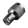 N Male Connector, Clamp for PROFLEX, Group P Cable, Silver/Gold/PTFE.