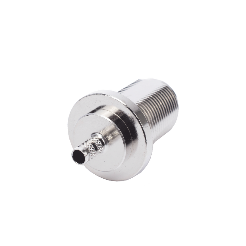 N Female Connector, Front Mount in 2D Flat with O-ring