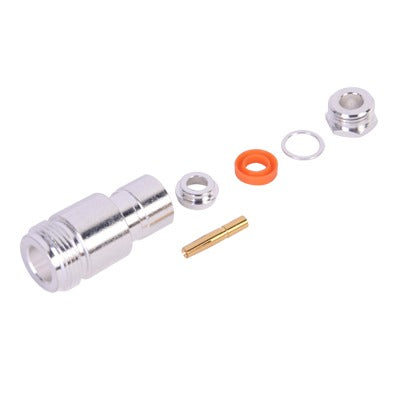 N Female Connector for clamping onto RG-58/U, RG-142/U cables.