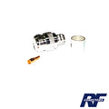 N Female Connector for Crimp on Cables, 9913, 8214, LMR-400, RG8/U-SYS, RFLASH-1113, Silver/ Gold/ PTFE.