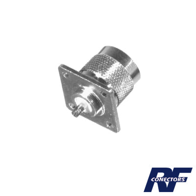 N Male Connector, for panel Mount with 4 Hole at 18 mm.