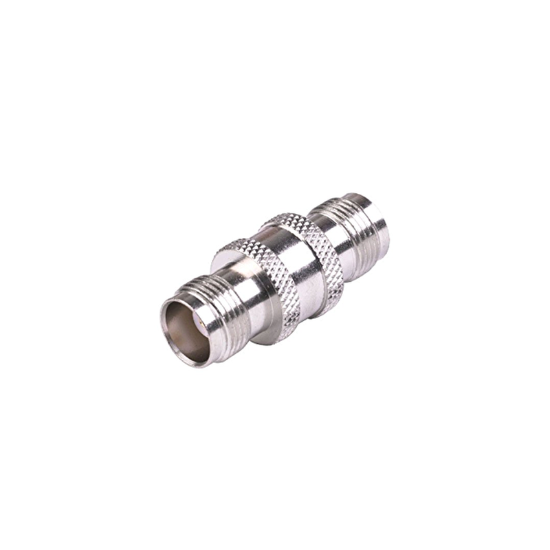 Adaptador de barril recto de conector TNC hembra a TNC hembra, níquel/oro/PTFE.