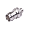 Straight Adapter from TNC Female Connector to SMA Female, Nickel/ Gold/ PTFE.