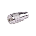 UHF Male Connector (PL-259) for RG-8/U, 8237, RG-8U-SYS, 8267, 8268, 9913, RFLASH-1113, 8214, CTN-400, LMR-400 cables, Silver (Nickel on Shell)/ Silver/ D.A.P. (Mineral and Synthetic Fiber).