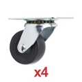 Kit 4 Wheels for Racks and Cabinets