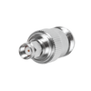 Adaptador recto, de conector macho SMA de polaridad invertida a hembra N, níquel/oro/PTFE.