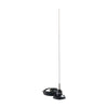 VHF Mobile Antenna, Field Adjustable, 148 - 174 MHz, 3.4 dB gain, 100 W, 4.5 m/RG-58U, UHF Male (PL-259), 49 in. maximum length.