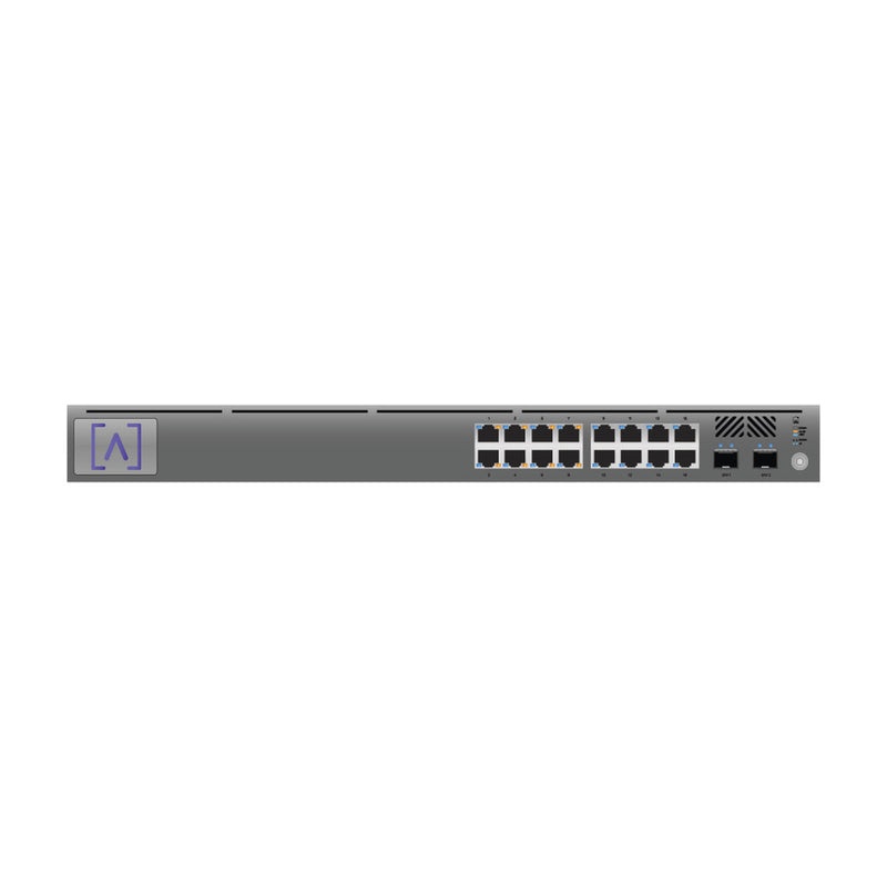 Managed Gigabit PoE+ Switch / 16 ports 10/100/1000 Mbps + 2 SFP Uplink Ports / Up to 120W / Alta Labs Cloud.