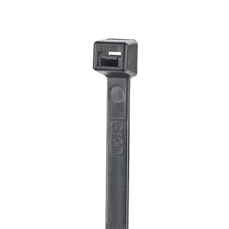 StrongHold™ Cable Tie, 3.94L (100mm), Miniature, Nylon, Weather Resistant, Black, Package 100