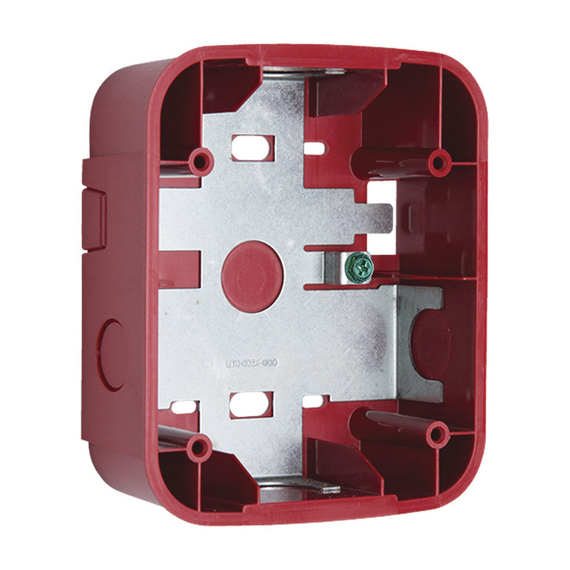 Red surface mount back box for wall installations, New Modern and Elegant Design