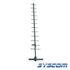Antena base UHF, direccional, rango de frecuencia 440 - 470 MHz.