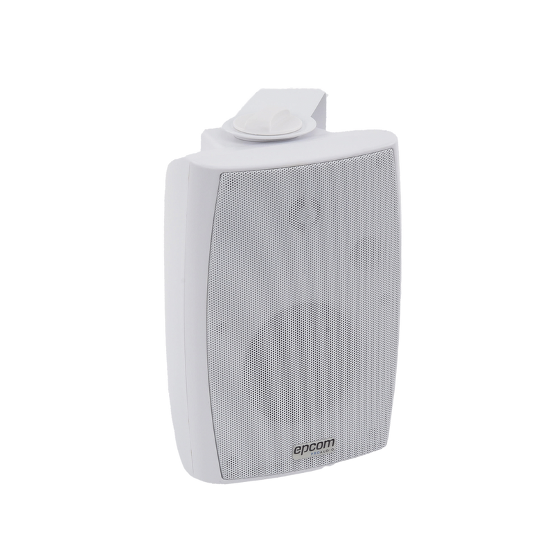 4'+1.5' Two Way Wall Mounted Speaker | 2.5W-20W | For 70/100V and 8ohm Audio Systems | ABS Body | Metal Grille and Bracket | White Color