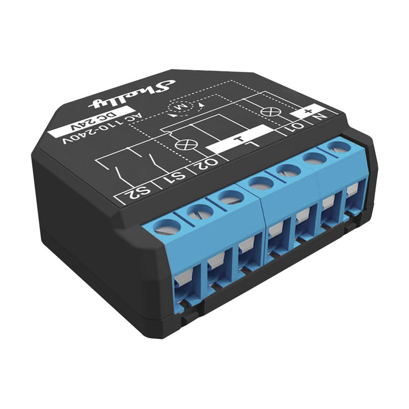 Wi-Fi-operated smart switch, 2 channels 16A total current (18A peak)