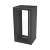 Wall-Mount Cabinet, Tempered Glass Door, Fixed Body with 24U 19" Rack