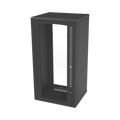 Wall-Mount Cabinet, Tempered Glass Door, Fixed Body with 24U 19" Rack