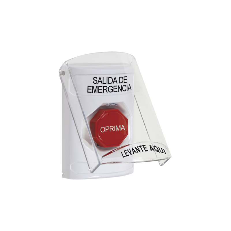 Emergency Exit Button with Polycarbonate Protective Cap and Key Reset