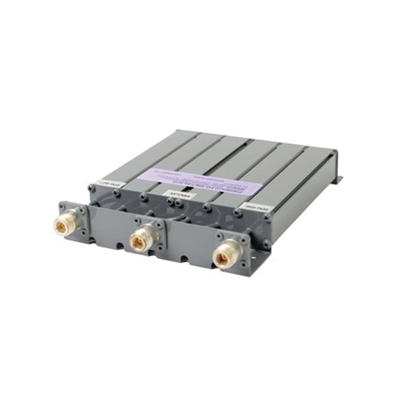 UHF SYSCOM Duplexer, 6 Cavities for 440-470 MHz, 50 Watt, 5 MHz Split, Reject Band, N Females, Version 2.