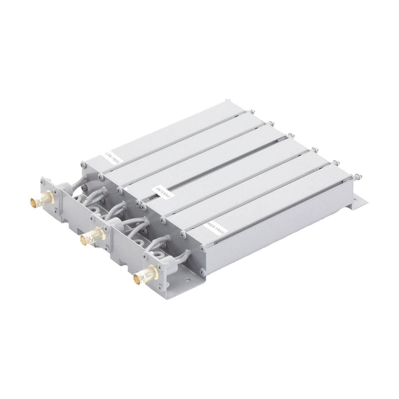 UHF SYSCOM Modified Duplexer, 6 Cavities for 470-490 MHz, 50 Watt, 5 MHz Split, Reject Band, BNC Females.