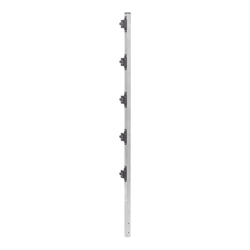 3.9 ft Electric Fence Post, 1" Aluminum Square Post with 5 Insulators
