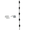 1 m Pole Height for Electric Fences / Includes Multi-position Base, 100% Galvanized Steel with 5 Step Insulators