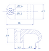 Staples for Flat Conductors, Natural Color, 4mm (100 Pcs) (3208-00100)