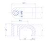 Staples for Flat Conductors, Natural Color, 5mm (100 pcs) (3209-00100)