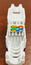RJ45 connector for Cat6 UTP cable, field terminations (NO TOOLS REQUIRED)