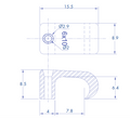 Staples for Flat Conductors, Natural Color, 6mm (100 pcs) (3210-00100)
