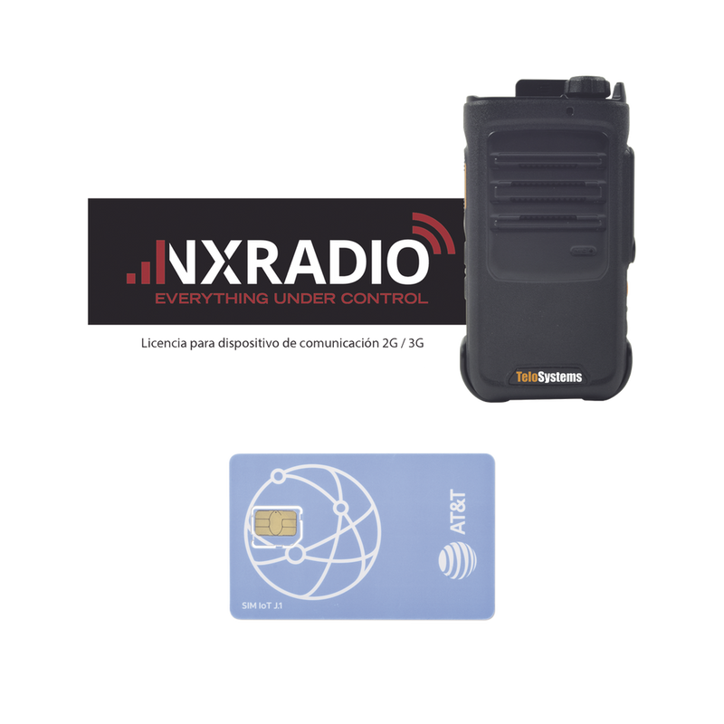 KIT Radio 4G LTE IP67 SUBMERSIBLE with Top Display / Rough Use / Qualcomm Processor, NXRADIOTERMINAL license and SIM 1 year AT&T service