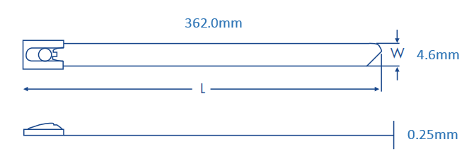 Stainless Steel Tie, 14.2" 362 mm Length, (100 pcs) (4100-02000)