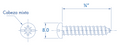 Mixed Screw 8mm x 3/4" for Anchor TP0 (100 pieces) (1392-01201)
