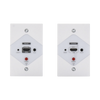HDMI Extender Kit on WALL PLATES for distances of 40 meters / Resolution 1080P @ 60 Hz / Cat 6/6A/ 7 / HDR / Zero Latency / Supports Remote Control / 2.74 x 4.49' wall plate (US standard size ).