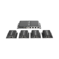 HDMI Splitter and Extender Kit (Extender Splitter) / Splits 1 HDMI Source to 4 Screens / Extends the HDMI signal up to 40 m / 1080P Resolution @ 60 Hz / Cat 6/6a/7 / Zero Latency / Loop Output on Tx / IR / Power only the Tx (PoC).