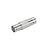 75 Ohm Barrel Adapter, BNC Female to BNC Female Connector, Nickel/ Gold/ PTFE.