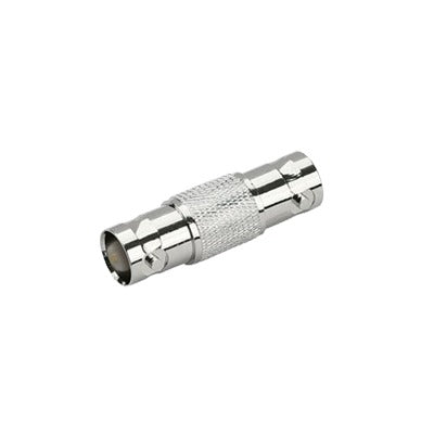 75 Ohm Barrel Adapter, BNC Female to BNC Female Connector, Nickel/ Gold/ PTFE.