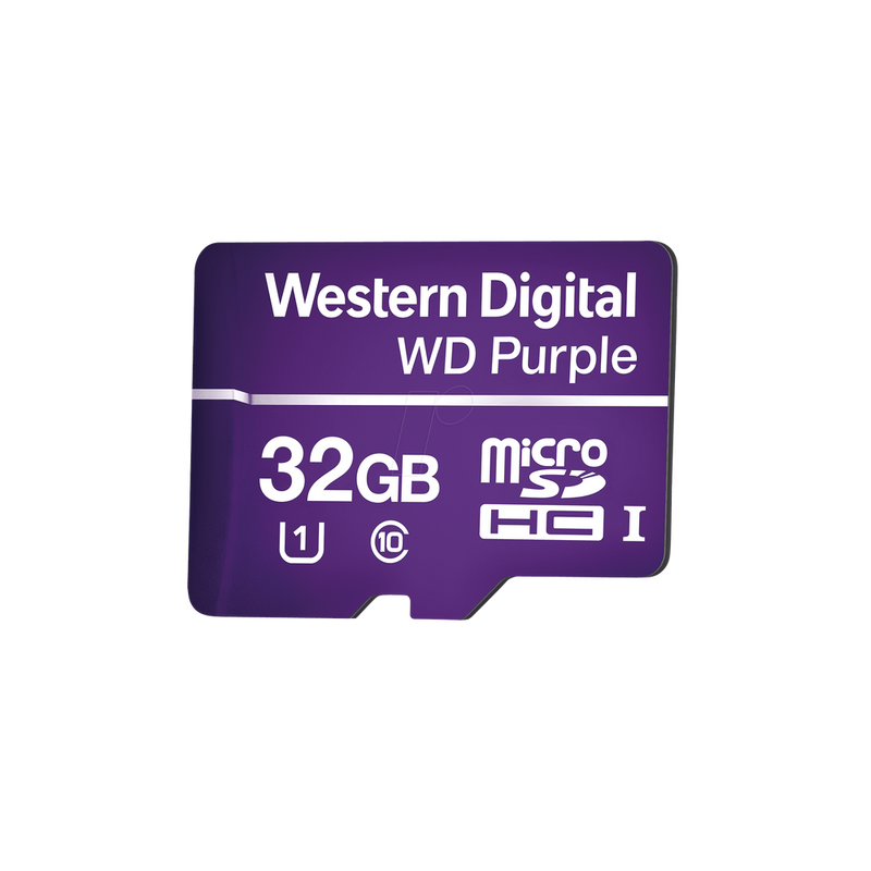 WD PURPLE 32GB microSD, Specialized for Surveillance