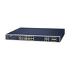 16-Port 10/100/1000Mbps 802.3at PoE + 4 Port Gigabit TP/SFP Combo Managed Switch