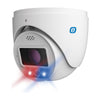 Turret IP 8 MP / POE / Color 24/7 / 131ft (40m) Smart Dual Light (White Light + IR) / WDR (120dB) / Micro SD / IP66 / Motorized Lens 2.8 mm - 12 mm / Cloud Video Recording / Metal / Red and blue strobe / Integrated Siren / Two Way Audio